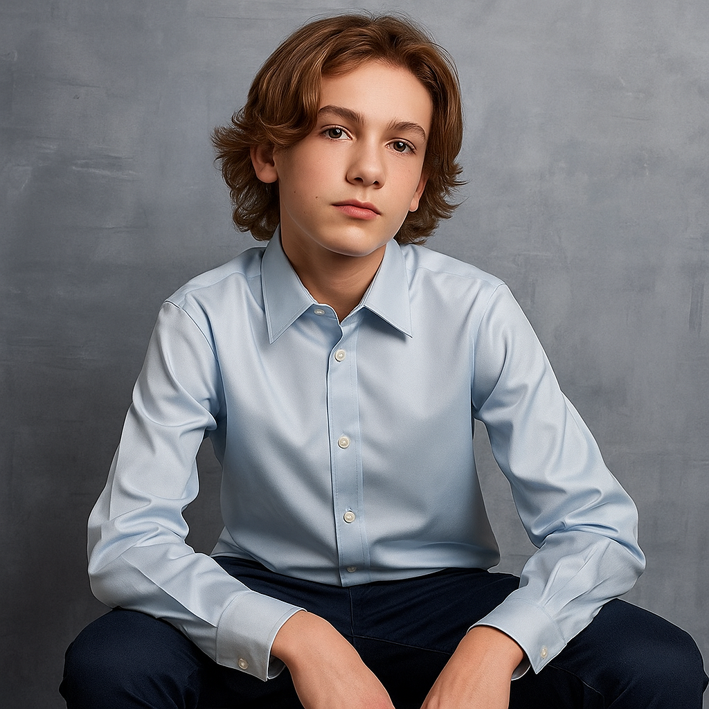 Michael Boys Pale Blue Dress Shirt