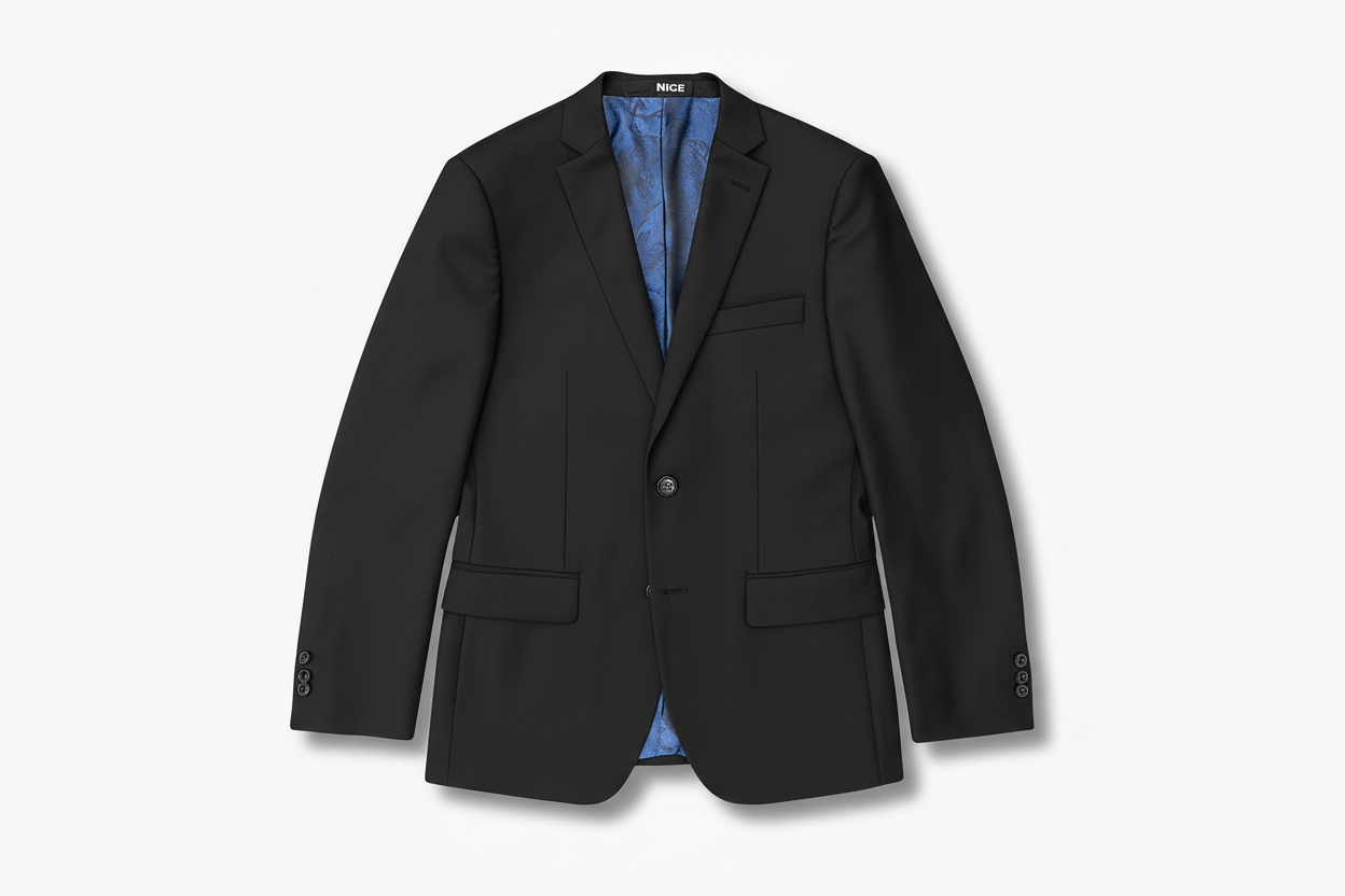 Nice Threads Boys Slim Fit Stretch Navy Suit Jacket-NorthBoys
