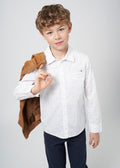 Nukutavake Boys White Long Short Sleeve Dress Shirt_ 6123 - 32 - NorthBoys