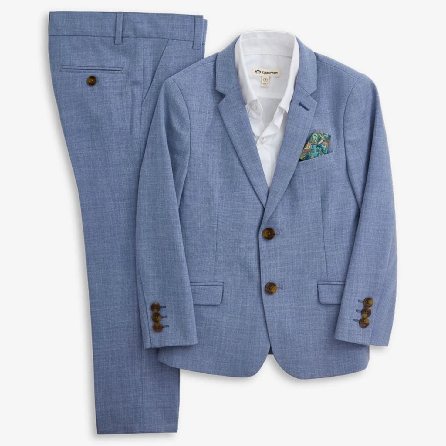 Appaman Boys Two Piece Stretchy Pacific Blue Mod Suit_ B0924