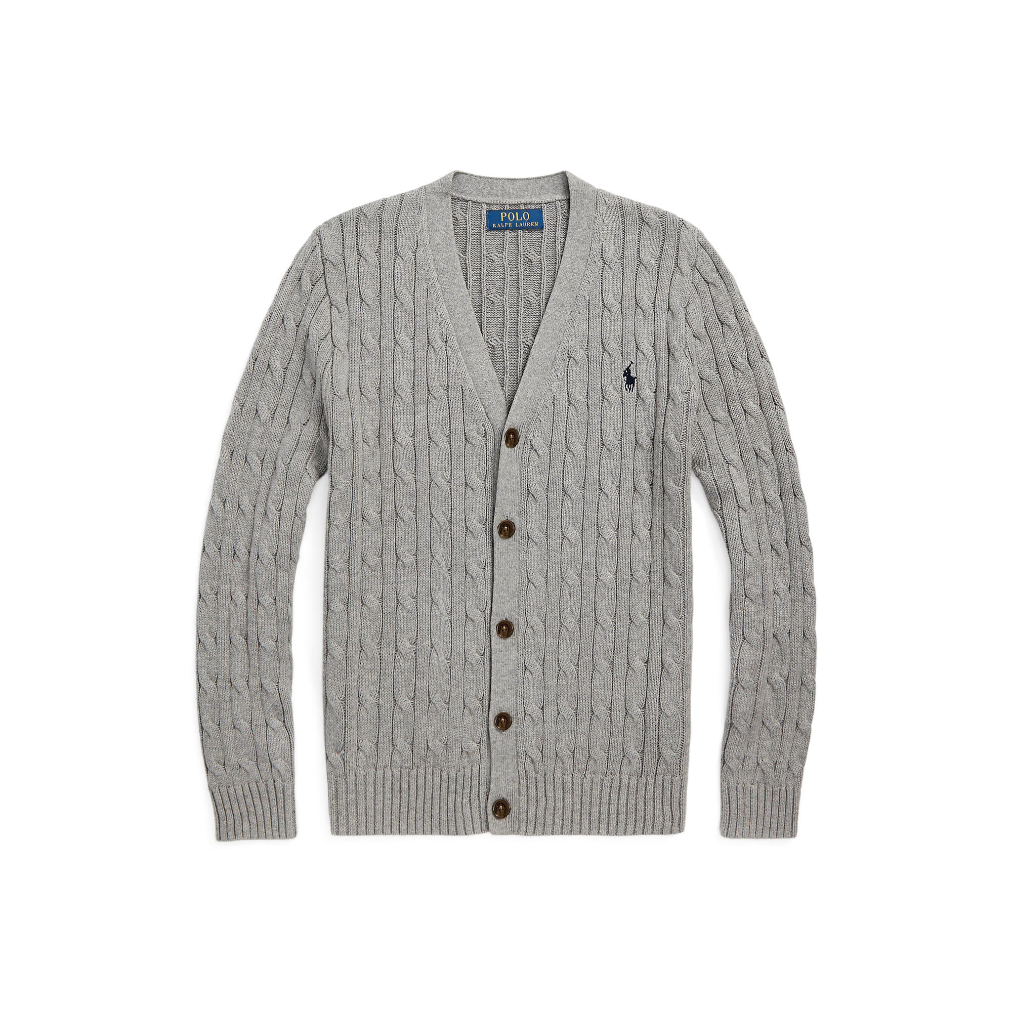 Polo Ralph Lauren Boys Cable Knit V-Neck Cardigan Sweater