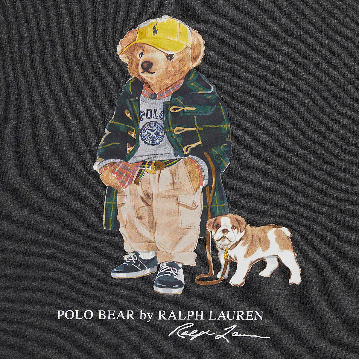 Ralph Lauren Boys Polo Bear Heathered Fleece Sweatshirt