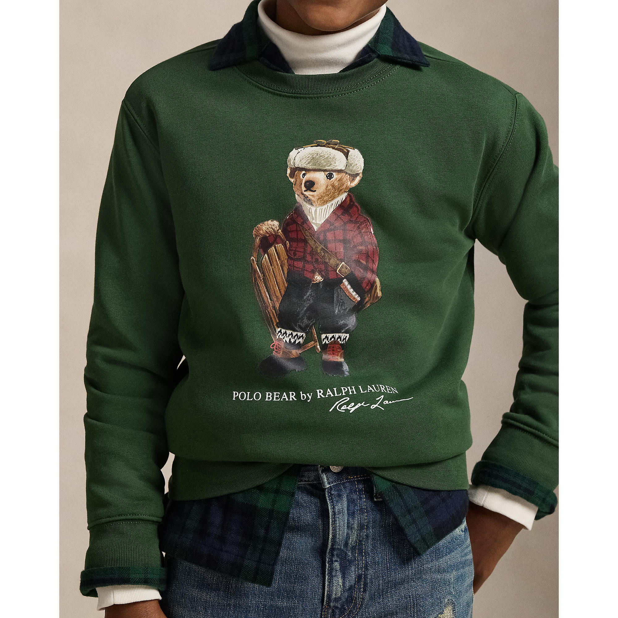 Polo Ralph Lauren Boys Winter Polo Bear Fleece Sweatshirt