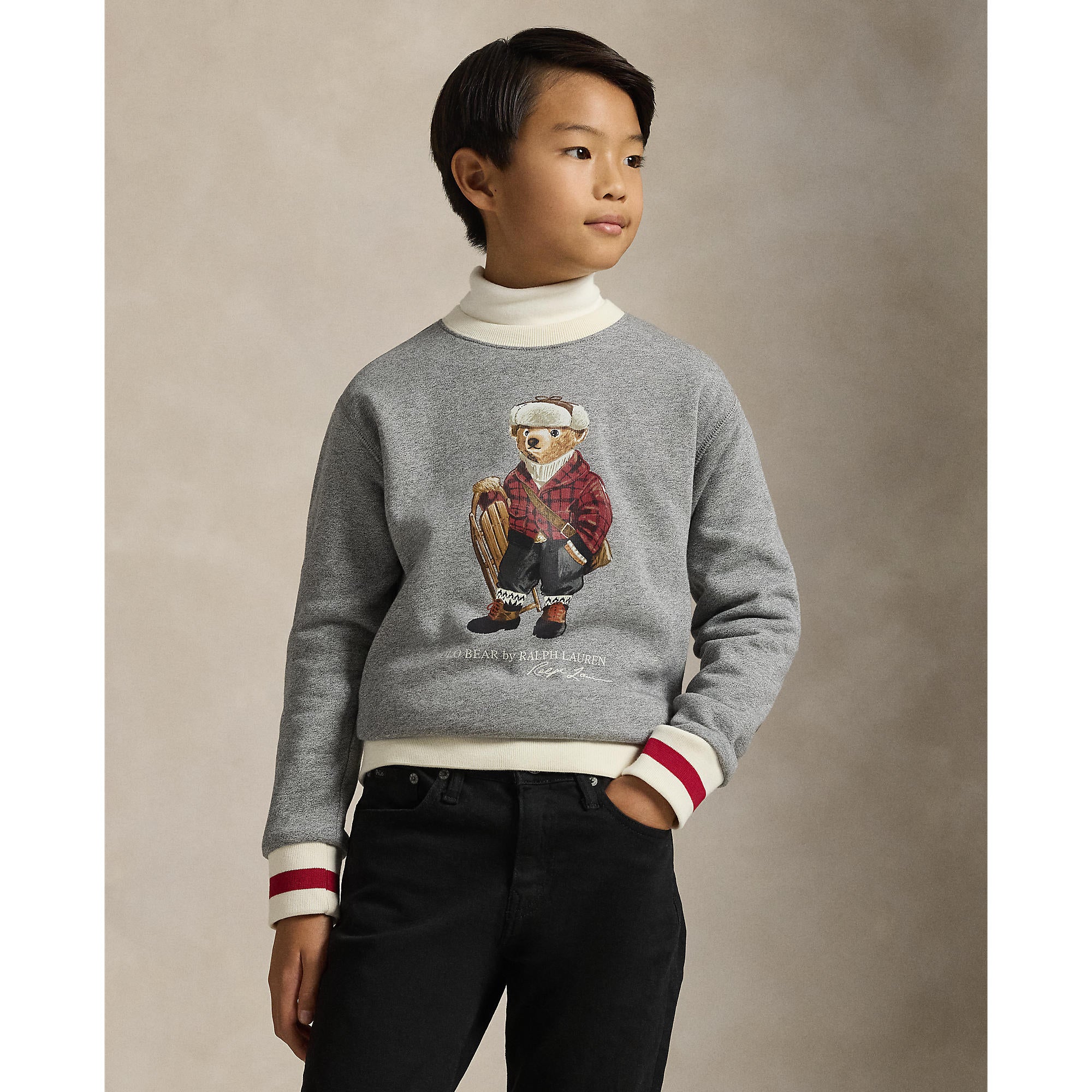 Polo Ralph Lauren Boys Winter Polo Bear Fleece Sweatshirt