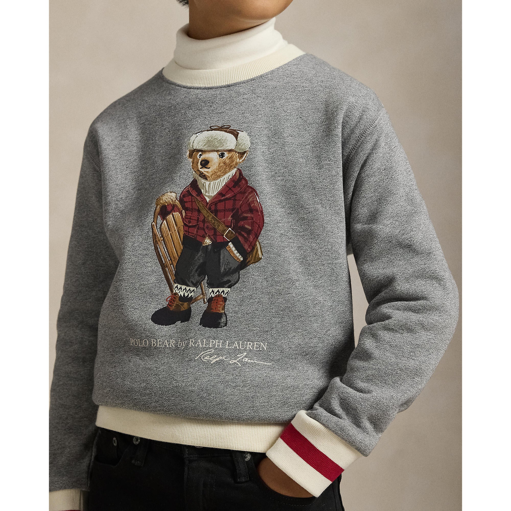 Polo Ralph Lauren Boys Winter Polo Bear Fleece Sweatshirt