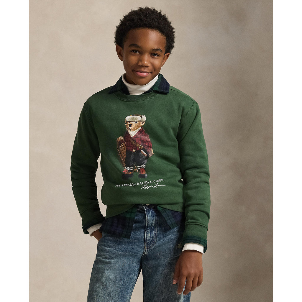 Polo Ralph Lauren Boys Winter Polo Bear Fleece Sweatshirt