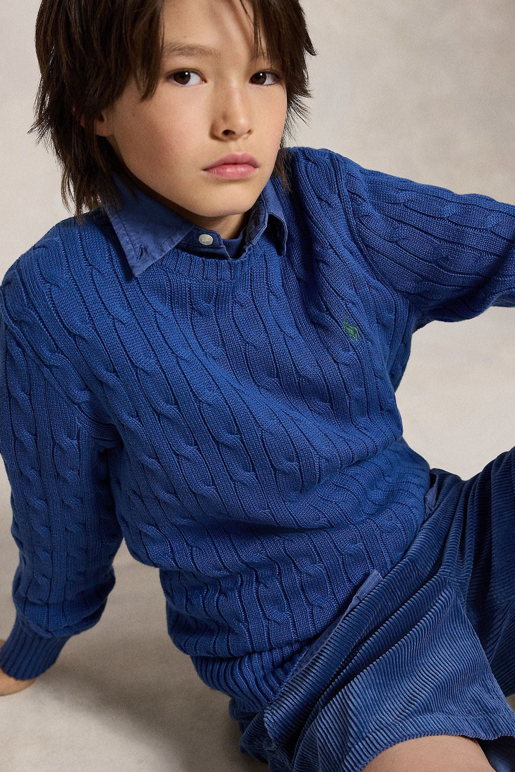 Polo Ralph Lauren Boys Combed Cotton Cable Knit Sweater