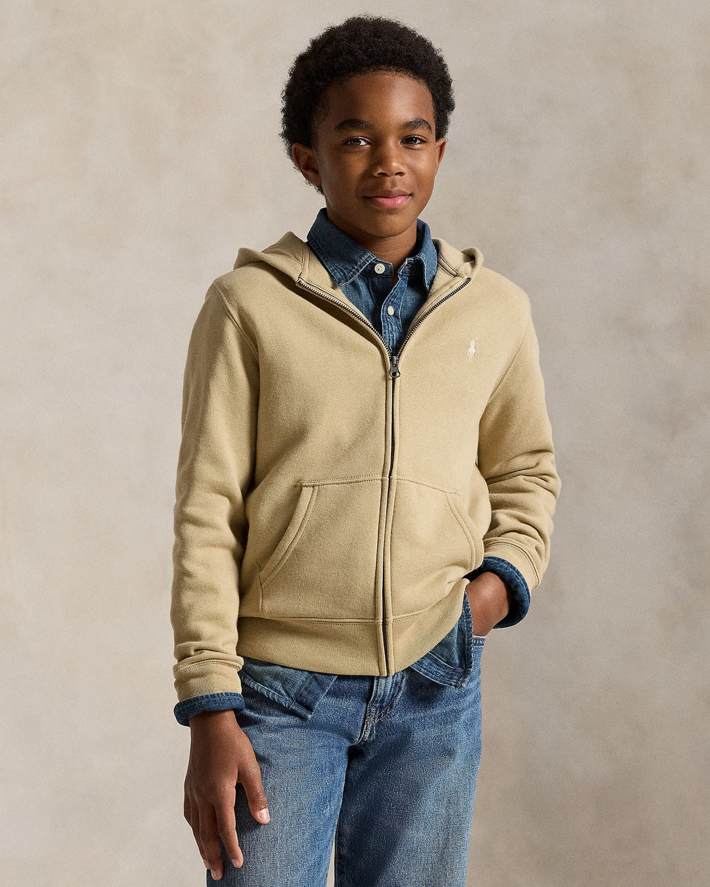 Polo Ralph Lauren Boys Seasonal Zip-Up Fleece Hoodie