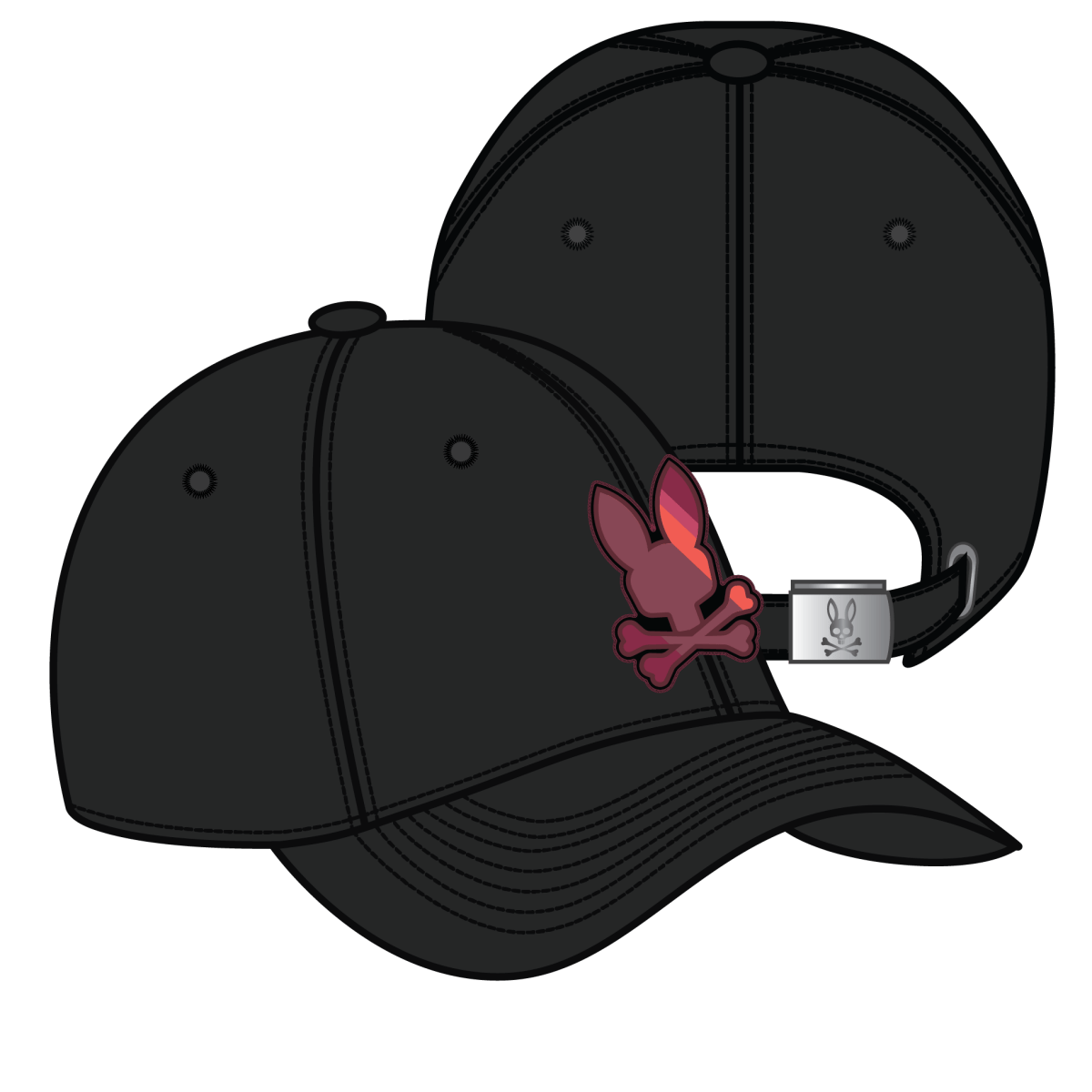 Psycho Bunny Kids Apple Valley Baseball Cap_ B0a640a2ht - 001 - NorthBoys