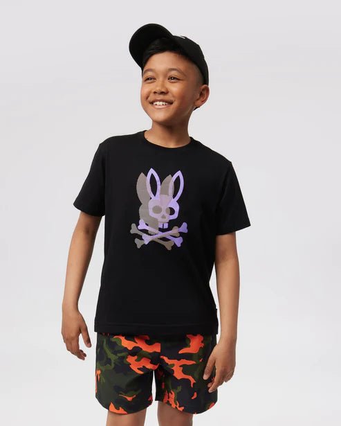 Psycho Bunny Kids Black Chicago HD Dotted Graphic T-Shirt_B0U412Z1PC - 001 - NorthBoys