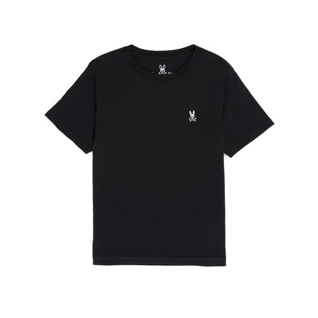 Psycho Bunny Kids Black Classic Crew Neck T-Shirt_ B0U014CRPC - 001 - NorthBoys