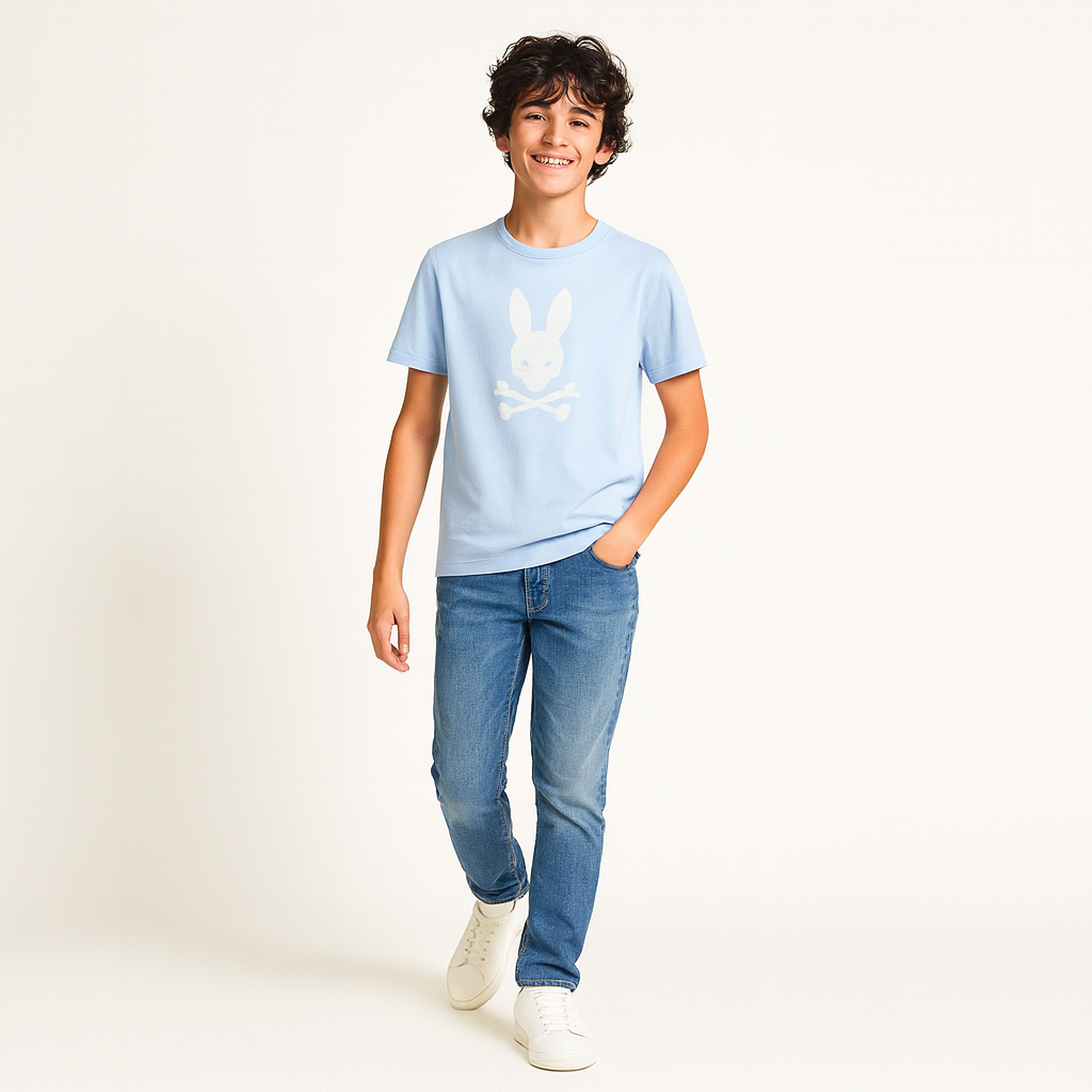 Psycho Bunny Kids Grant Crew Neck T-Shirt_  KT0200061
