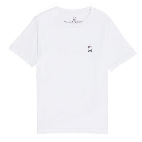 Psycho Bunny Kids White Classic Crew Neck T-Shirt_ B0U014CRPC - 100 - NorthBoys