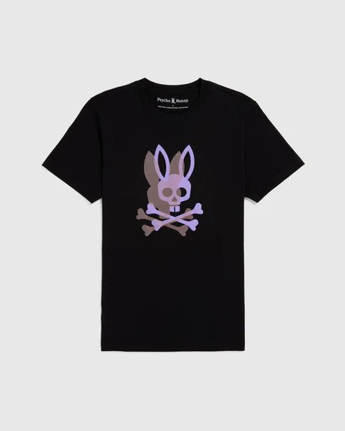 Psycho Bunny Mens Black Chicago HD Dotted Graphic T-Shirt_ B6U412Z1PC - 001 - NorthBoys