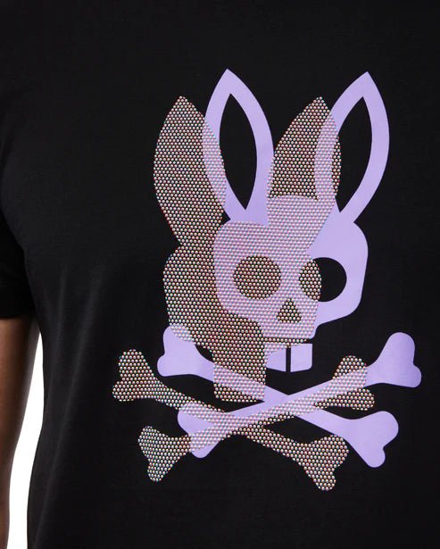 Psycho Bunny Mens Black Chicago HD Dotted Graphic T-Shirt_ B6U412Z1PC - 001 - NorthBoys