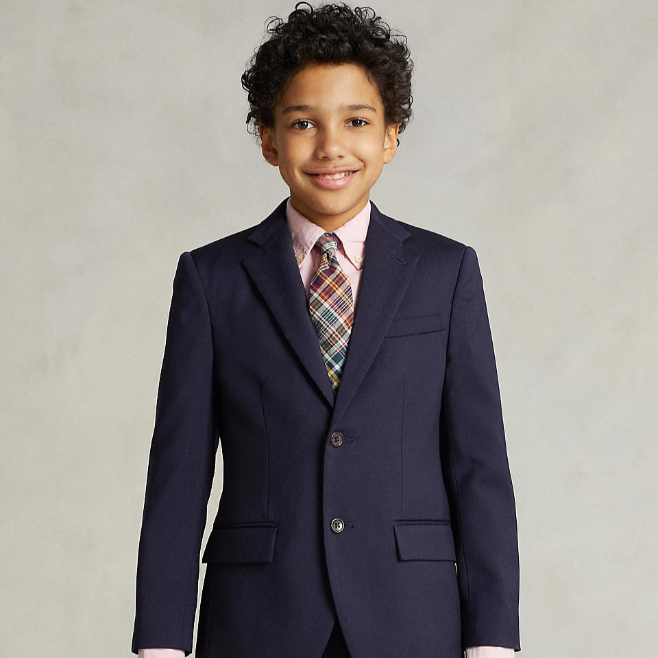 Ralph Lauren Boys Fine Tailoring Navy Wool Twill Suit-NorthBoys