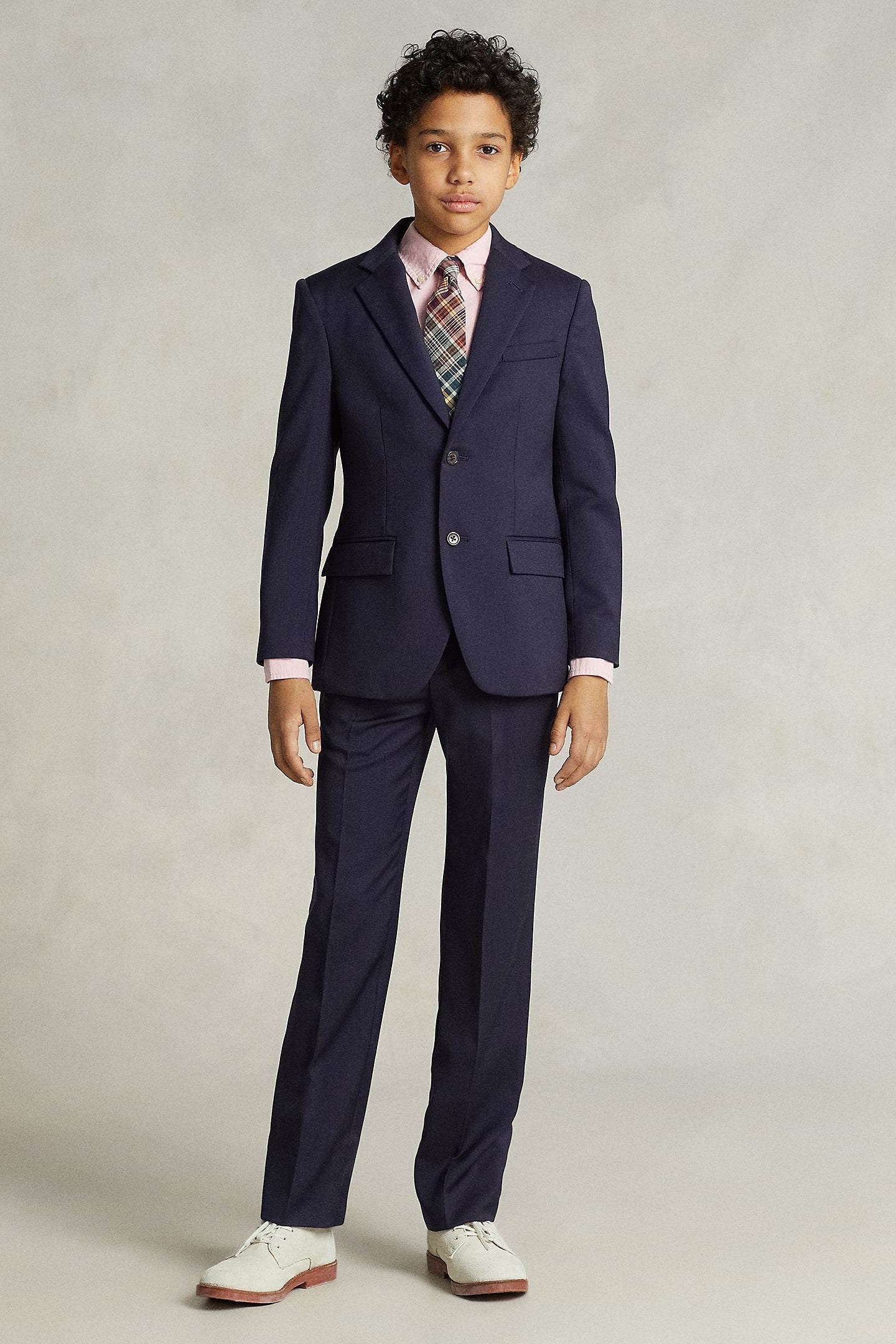 Ralph Lauren Boys Fine Tailoring Navy Wool Twill Suit-NorthBoys