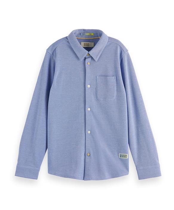 Scotch & Soda Boys Blue Pique Shirt_175315 - 0798 - NorthBoys