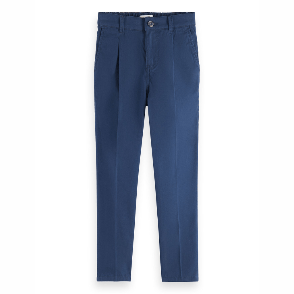 Scotch & Soda Boys Loose Tapered Fit Chino Blue Pants _ 24168901 - NorthBoys