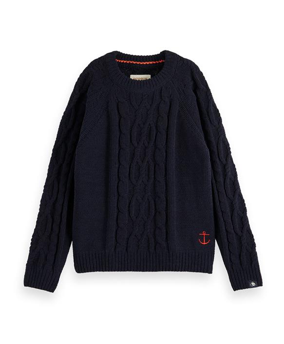 Scotch & Soda Boys Navy Cable Knit_173593 - 0002 - NorthBoys