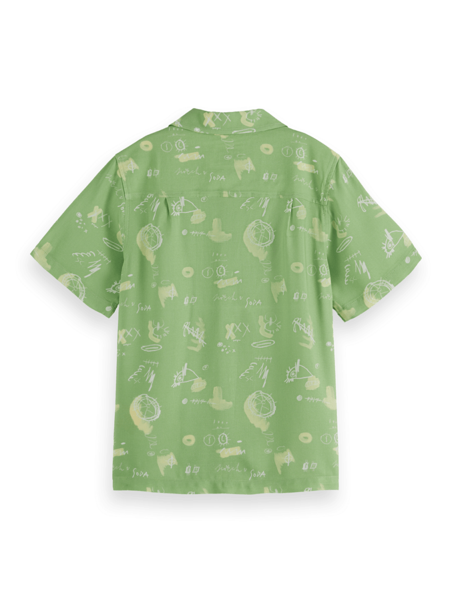 Scotch & Soda Boys Printed Short Sleeve Shirt_ 179466 - NorthBoys