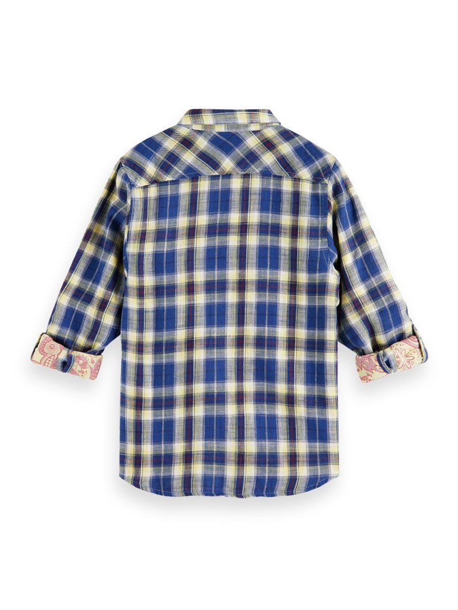 Scotch & Soda Boys Yellow/Blue Check Shirt_173655 - 6096 - NorthBoys