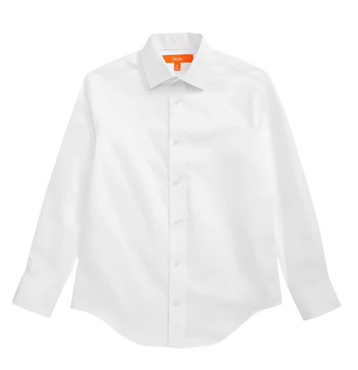 Tallia Boys White Solid Dress Shirt