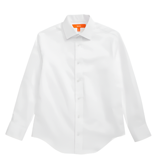 Tallia Boys White Solid Dress Shirt_ KZ0024