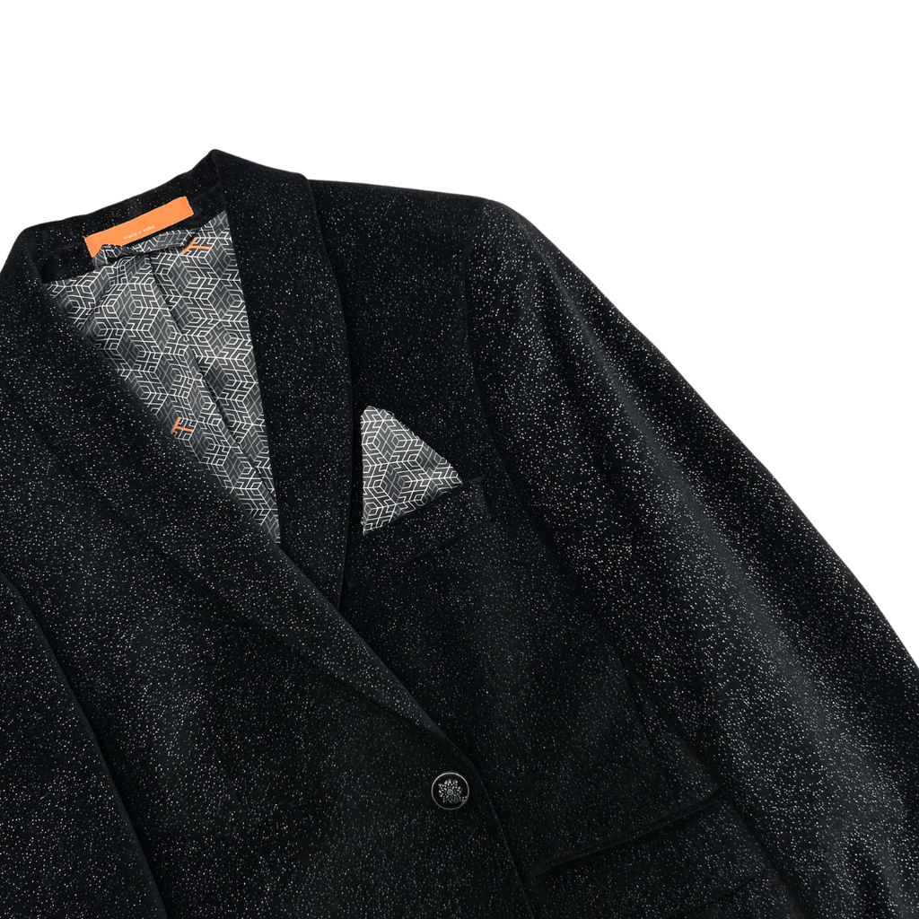 Tallia Boys Black Vwith Silver Pindot Sports Jacket - NorthBoys