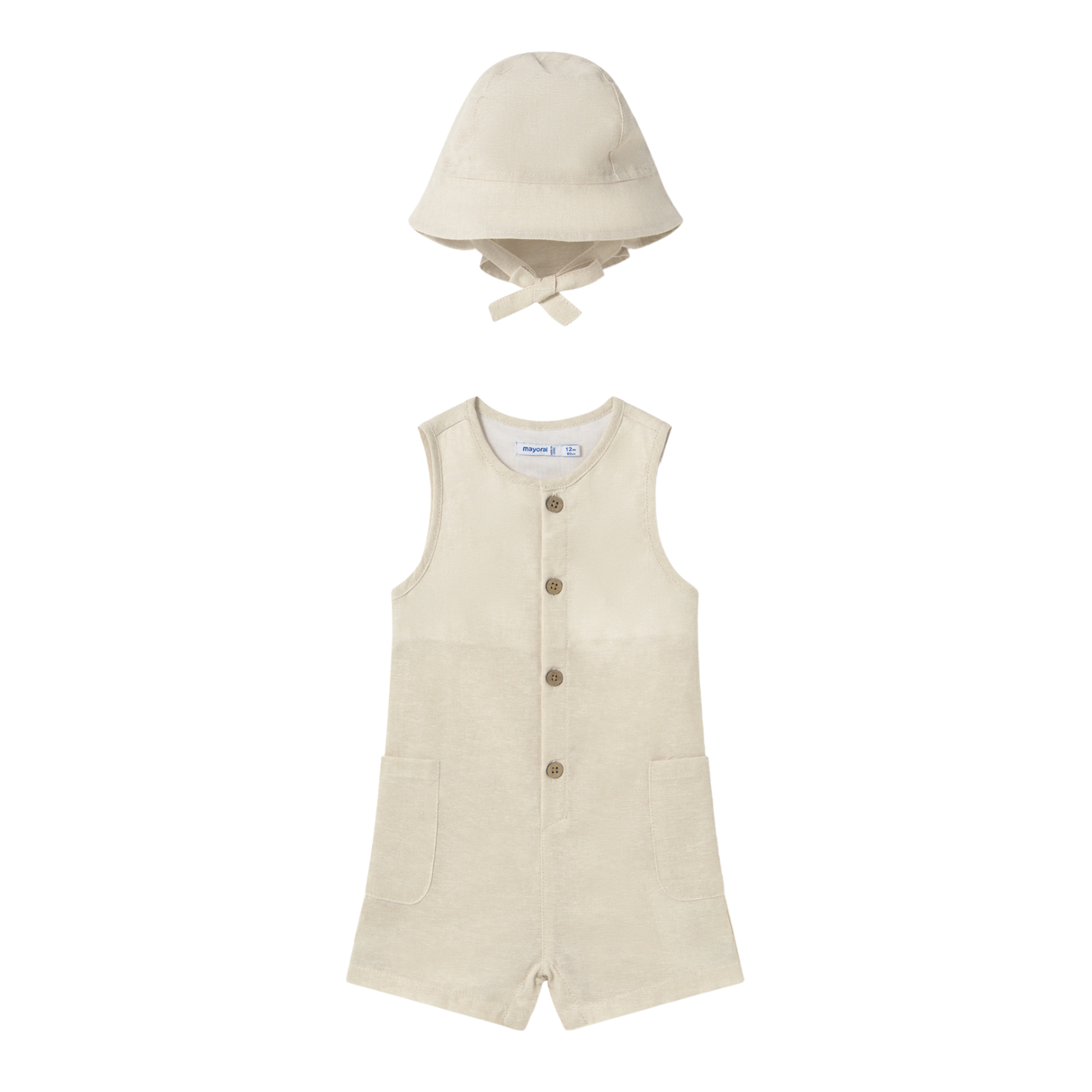 Mayoral Baby Boys Dungaree With Bucket Hat