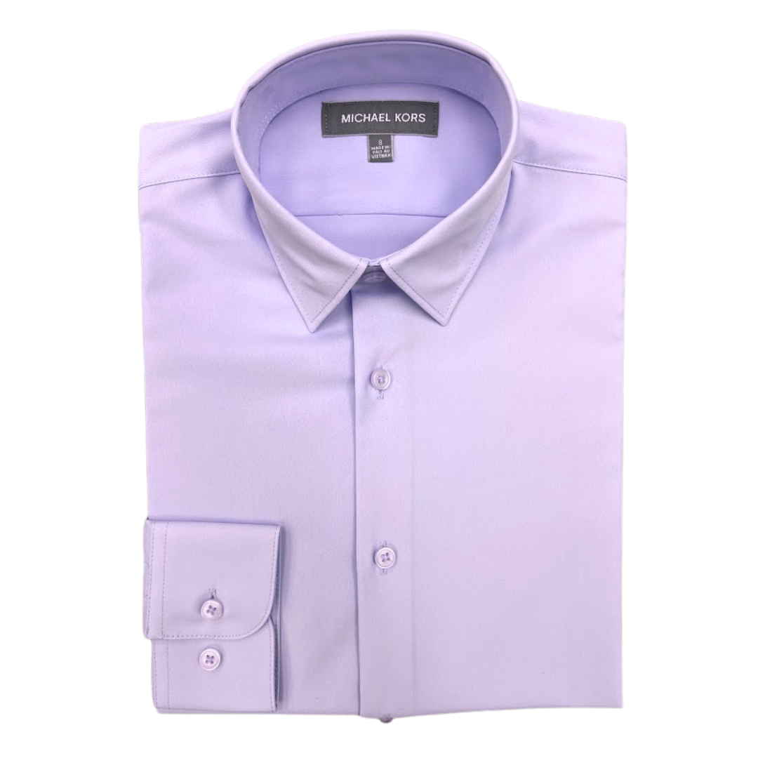 Michael Kors Boys Lavender Dress Shirt