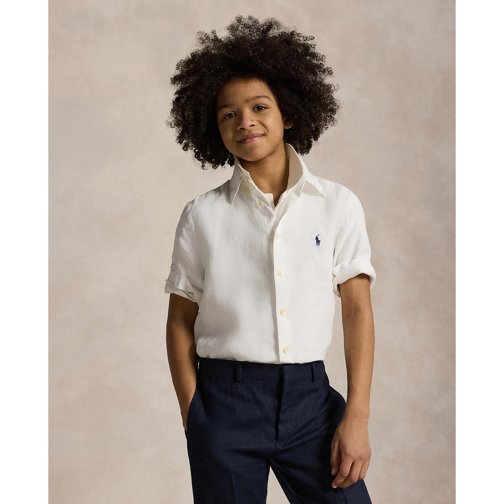 Polo Ralph Lauren Boys Short Sleeve Seersucker Shirt