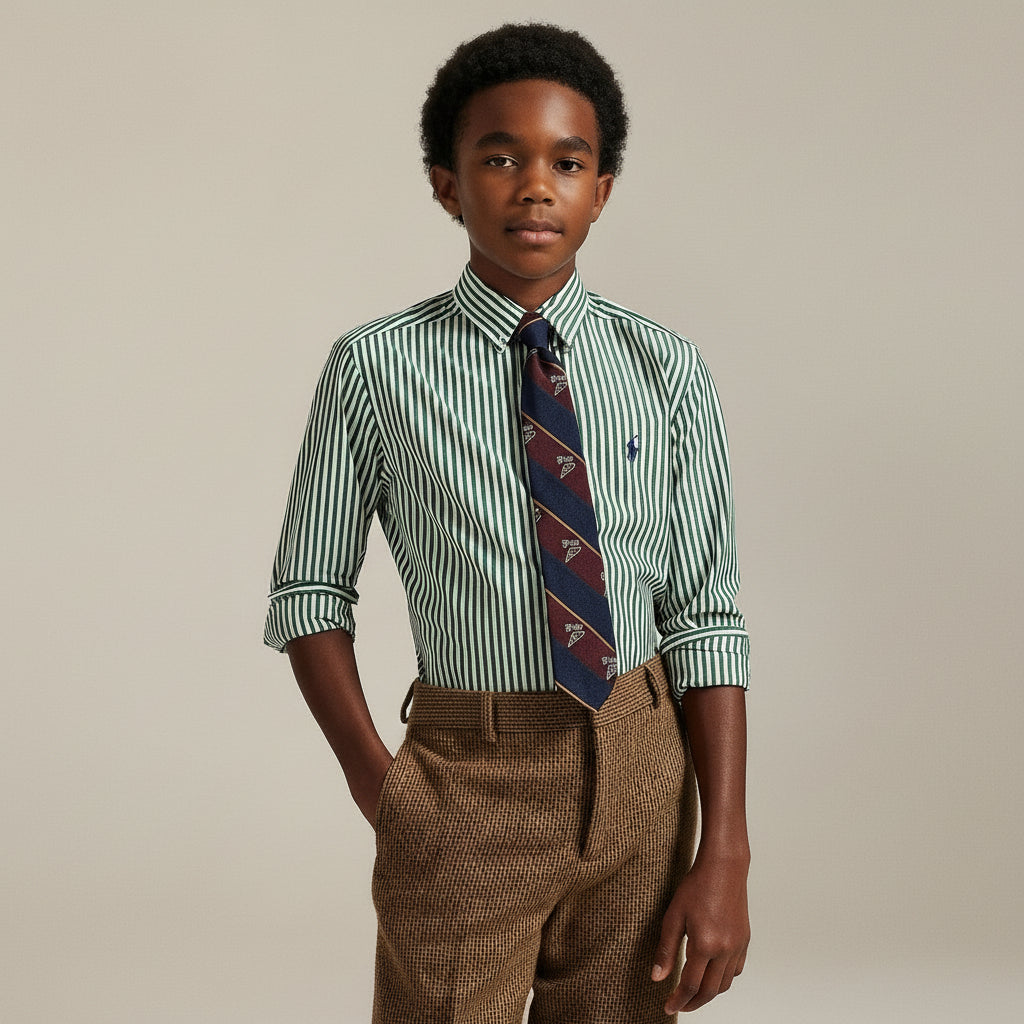 Ralph Lauren Boys Striped Poplin Shirt