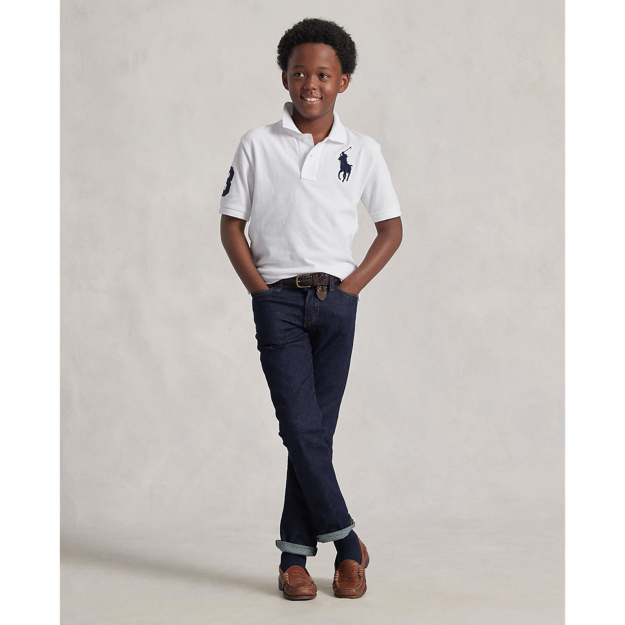 Polo Ralph Lauren Boys Big Pony Cotton Mesh Polo Shirt