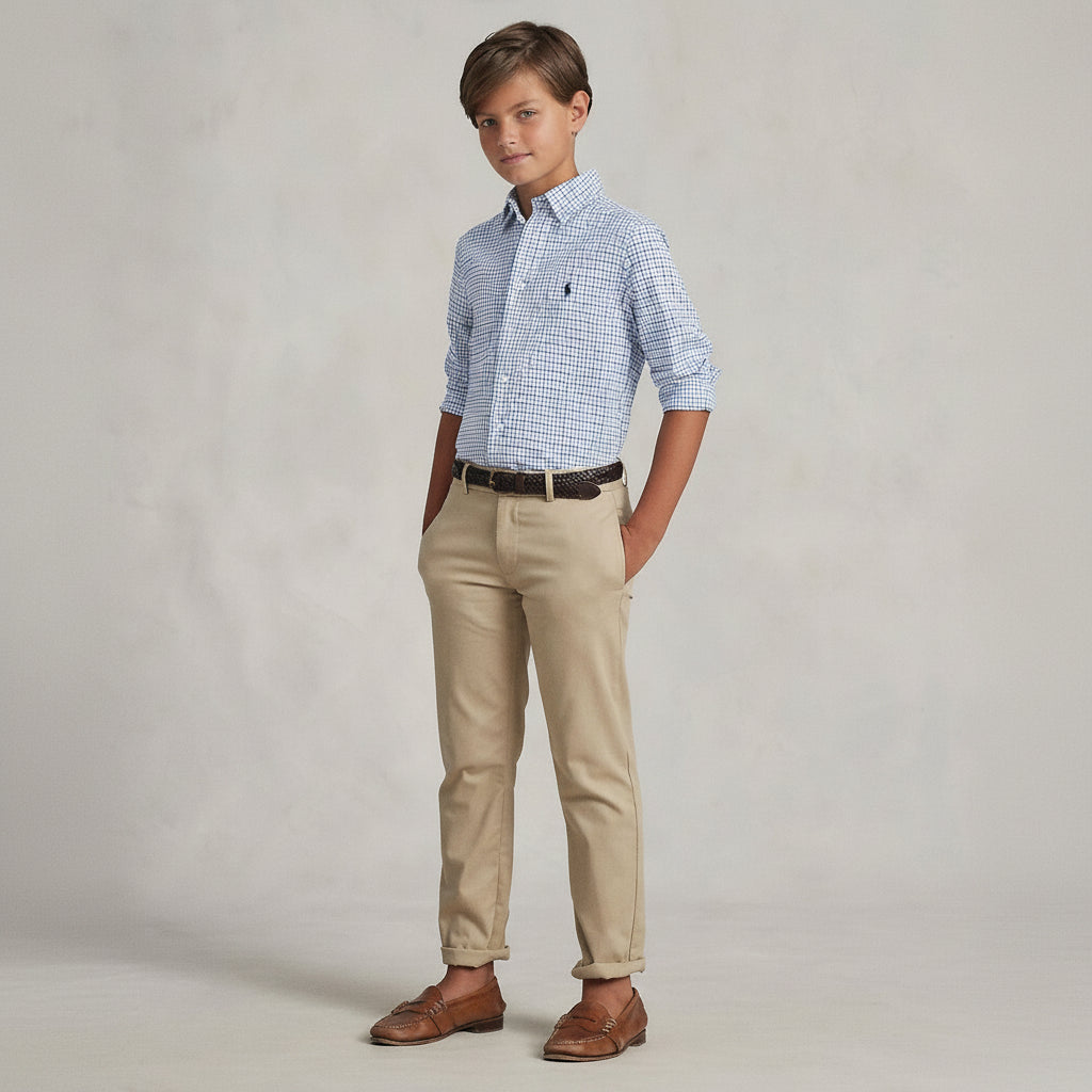 Ralph Lauren Boys Tattersall Cotton Poplin Shirt