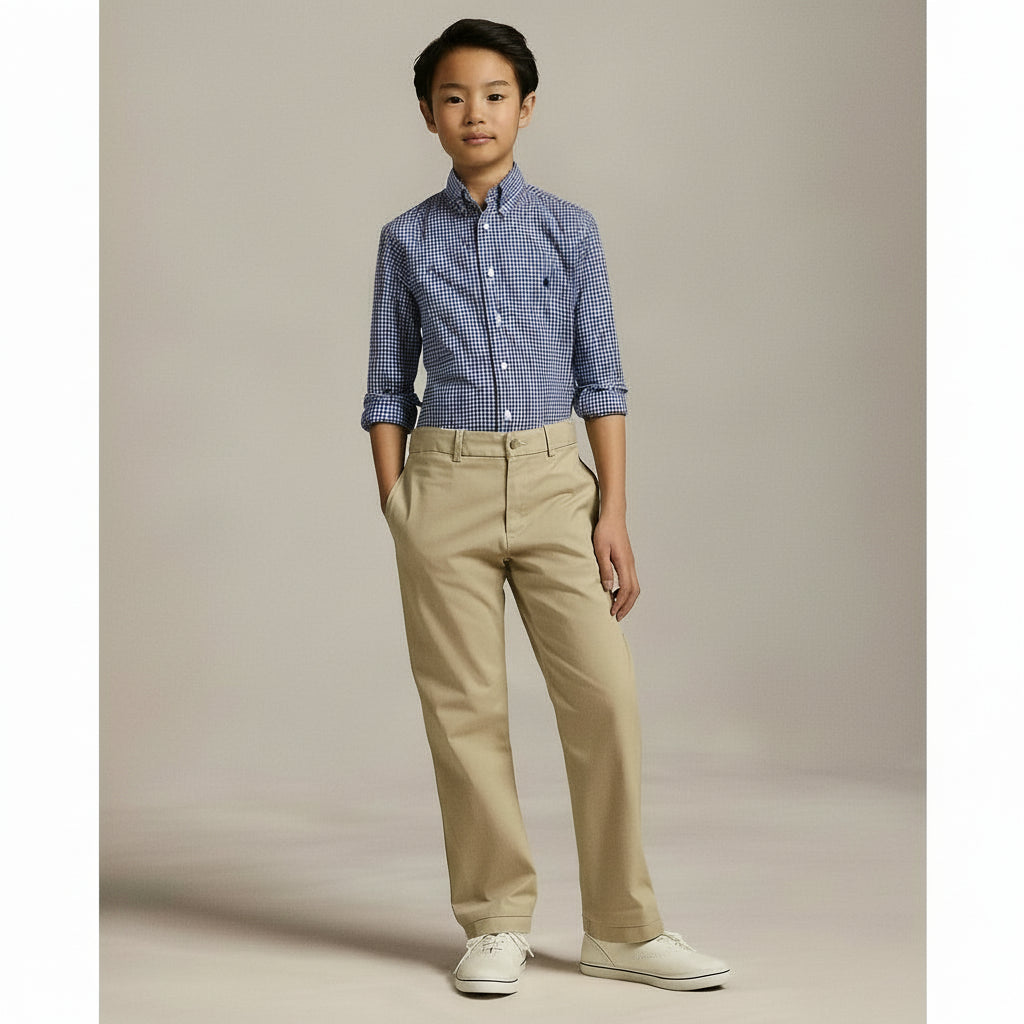 Ralph Lauren Boys Gingham Cotton Poplin Shirt