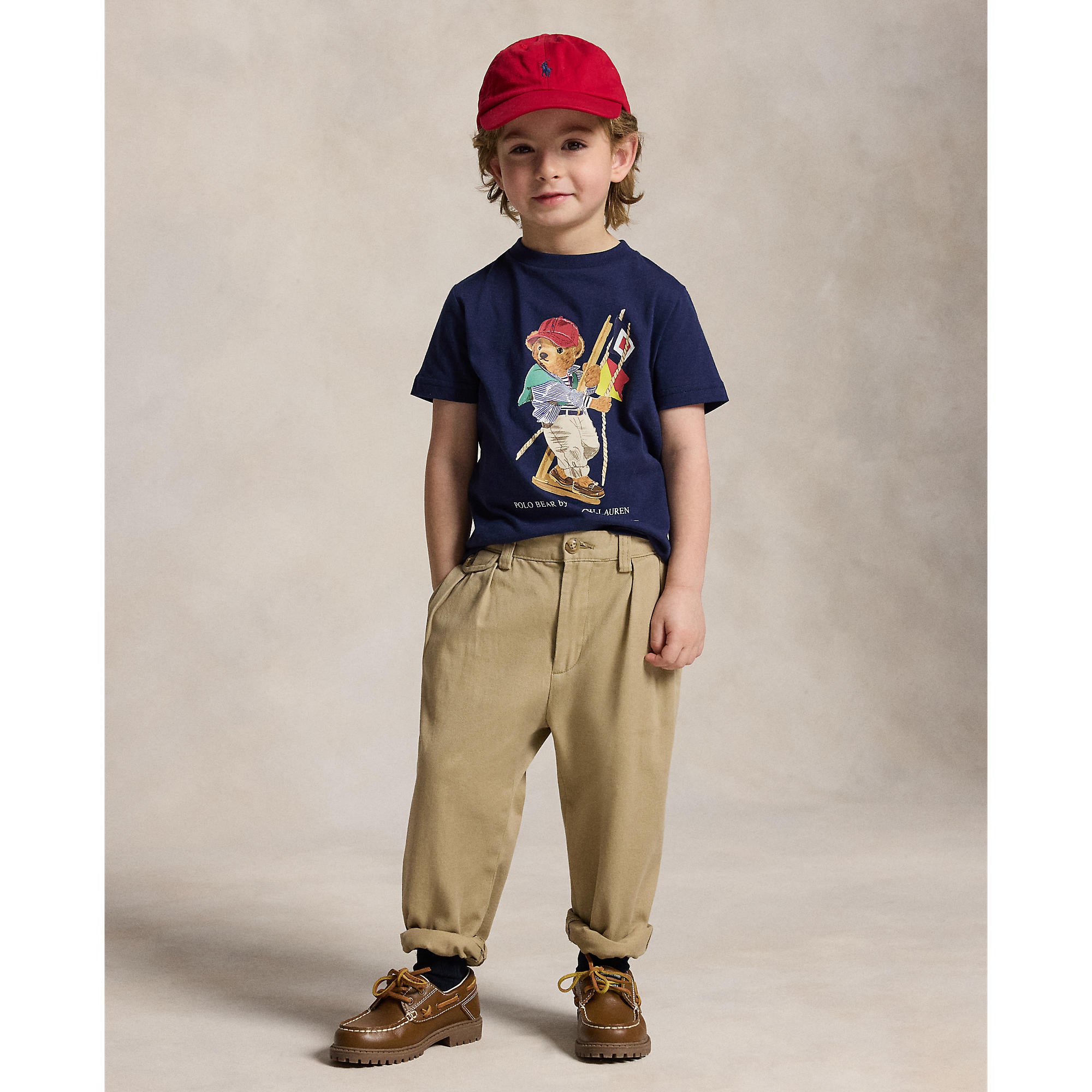 Polo Ralph Lauren Little Boys Polo Bear Navy T-Shirt