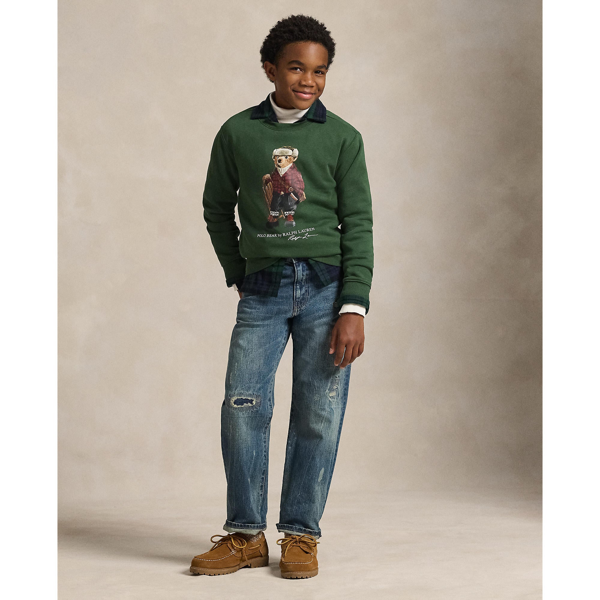 Polo Ralph Lauren Boys Winter Polo Bear Fleece Sweatshirt