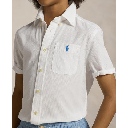 Ralph Lauren Boys Short Sleeve Seersucker Shirt