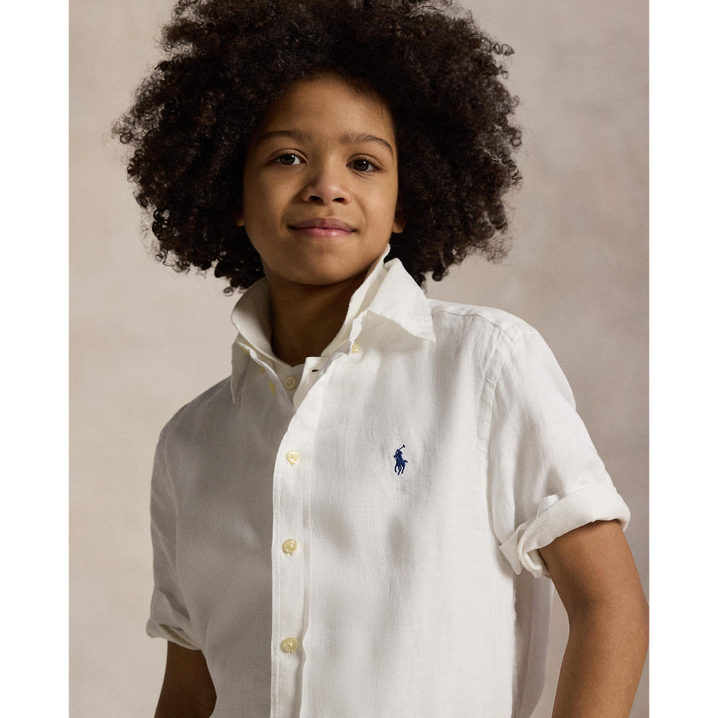 Polo Ralph Lauren Boys Short Sleeve Seersucker Shirt