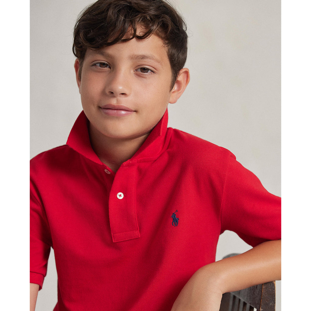 Polo Ralph Lauren Boys Mesh Red Polo Shirt