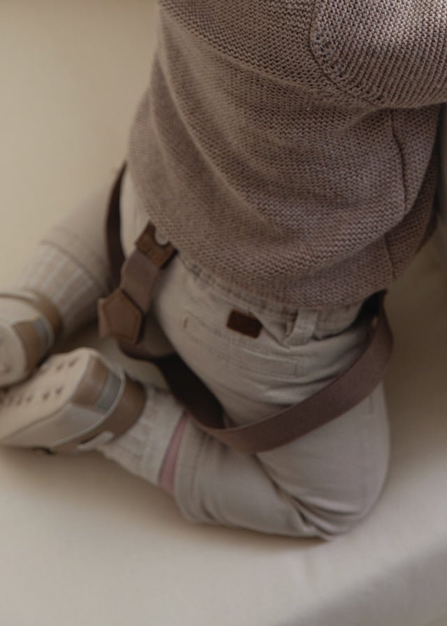 Baby Long Cotton Pants With Suspenders - NorthBoys