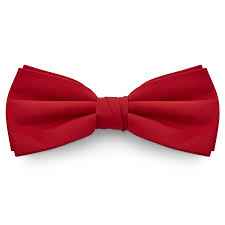 Red bow tie on a white background