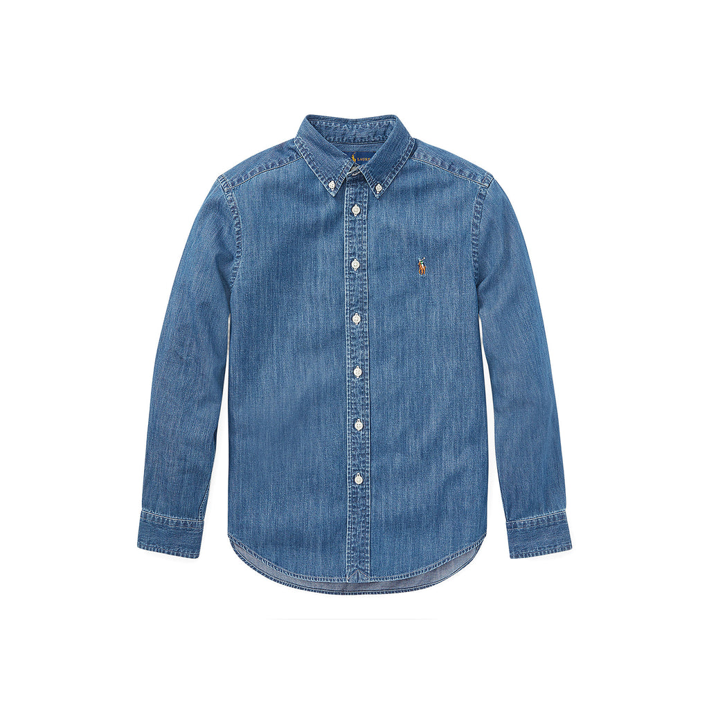 Polo Ralph Lauren Boys Long Sleeve Chambray Oxford Shirt