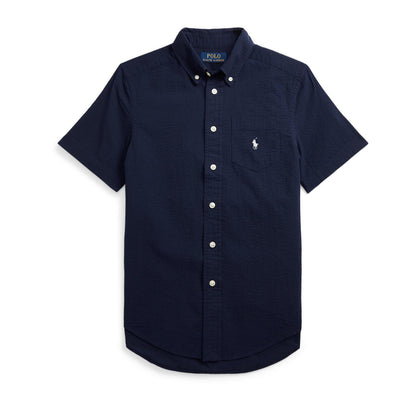 Ralph Lauren Boys Short Sleeve Seersucker Shirt