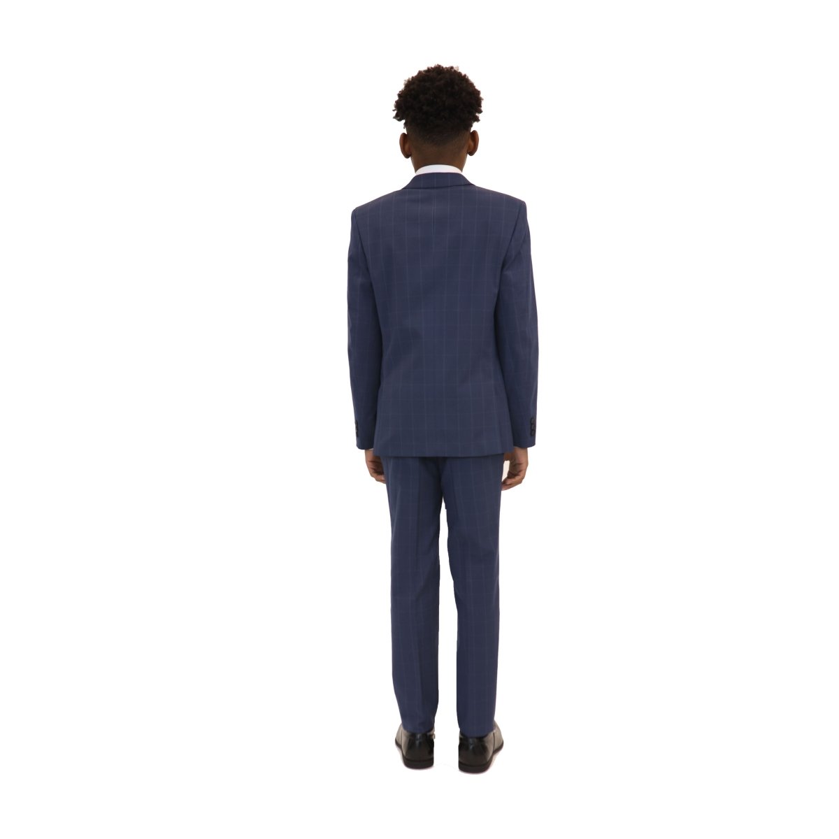 Marc New York Boys Husky Bright Blue Window Check Suit_ WH712 - NorthBoys