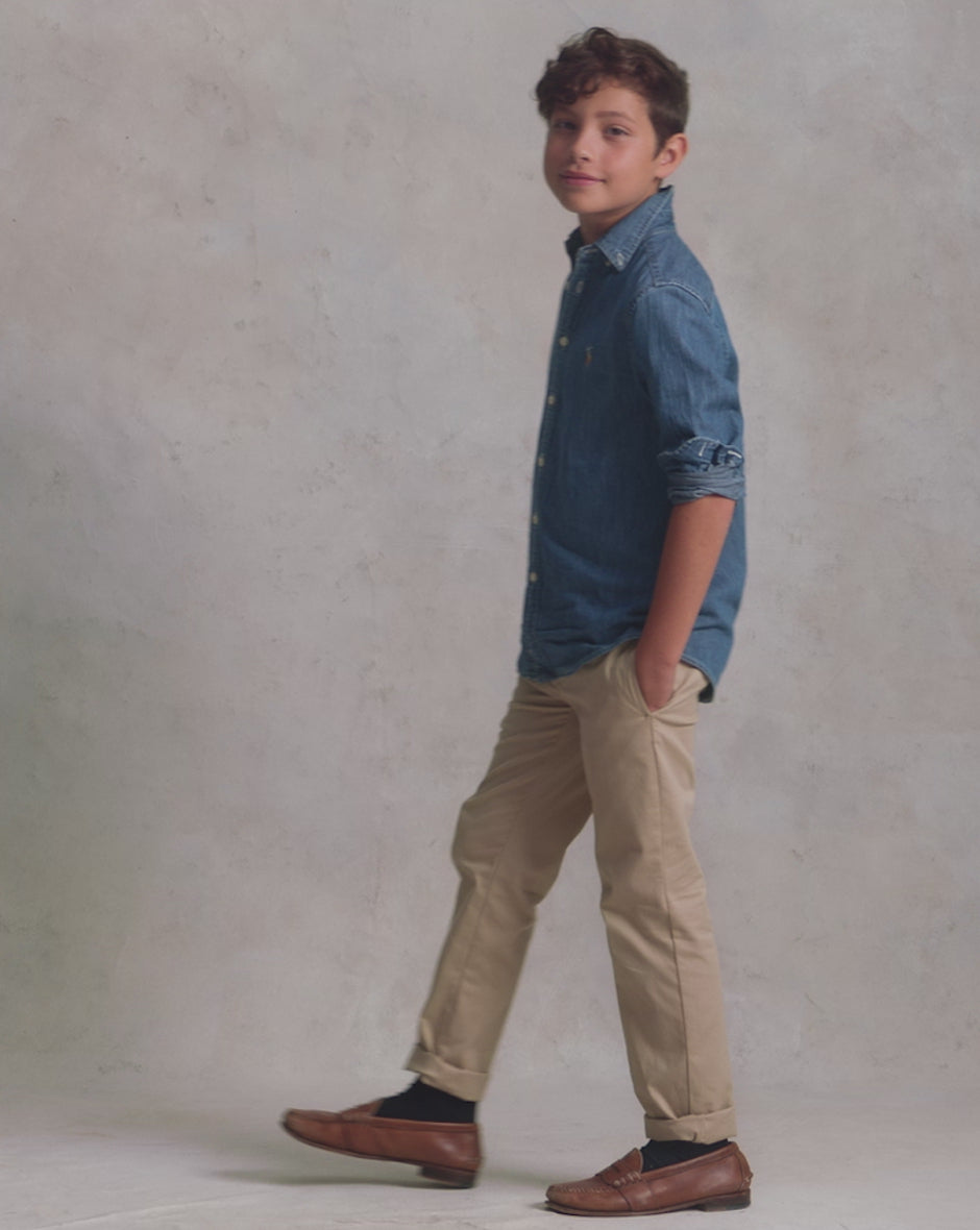 Polo Ralph Lauren Boys Long Sleeve Chambray Oxford Shirt