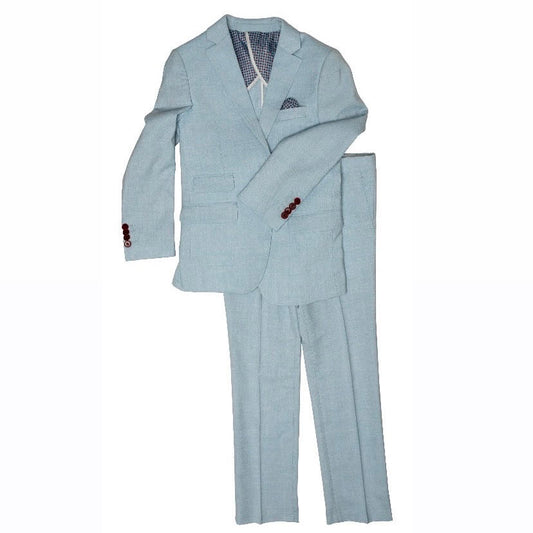 Isaac Mizrahi Boys Slim Fit Textured Suit_ ST2660-MIST