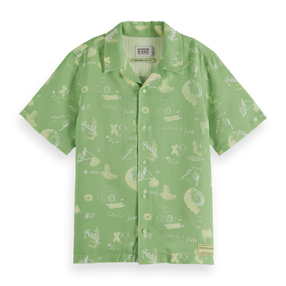 Scotch & Soda Boys Printed Short Sleeve Shirt_ 179466
