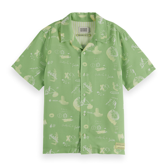 Scotch & Soda Boys Printed Short Sleeve Shirt_ 179466